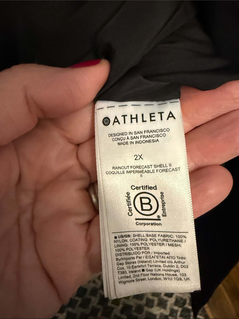 Athleta Black Rainout Forecast Shell II in Black - Picture 8 of 8